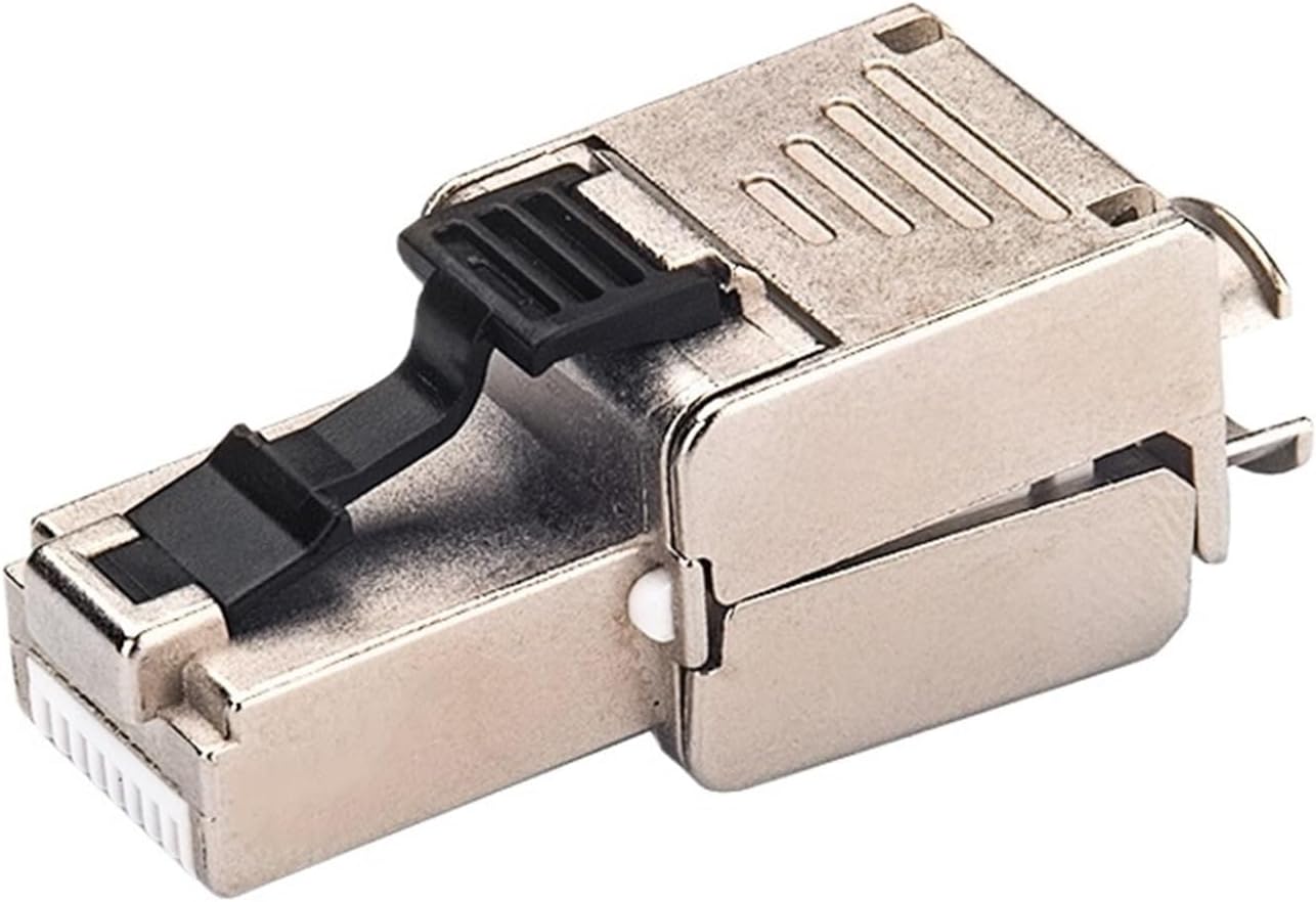 Cat6A Ethernet Tool-Free Connector Short Plug Gigabit Shielded Network for AP Wall Plate(Cat6A)