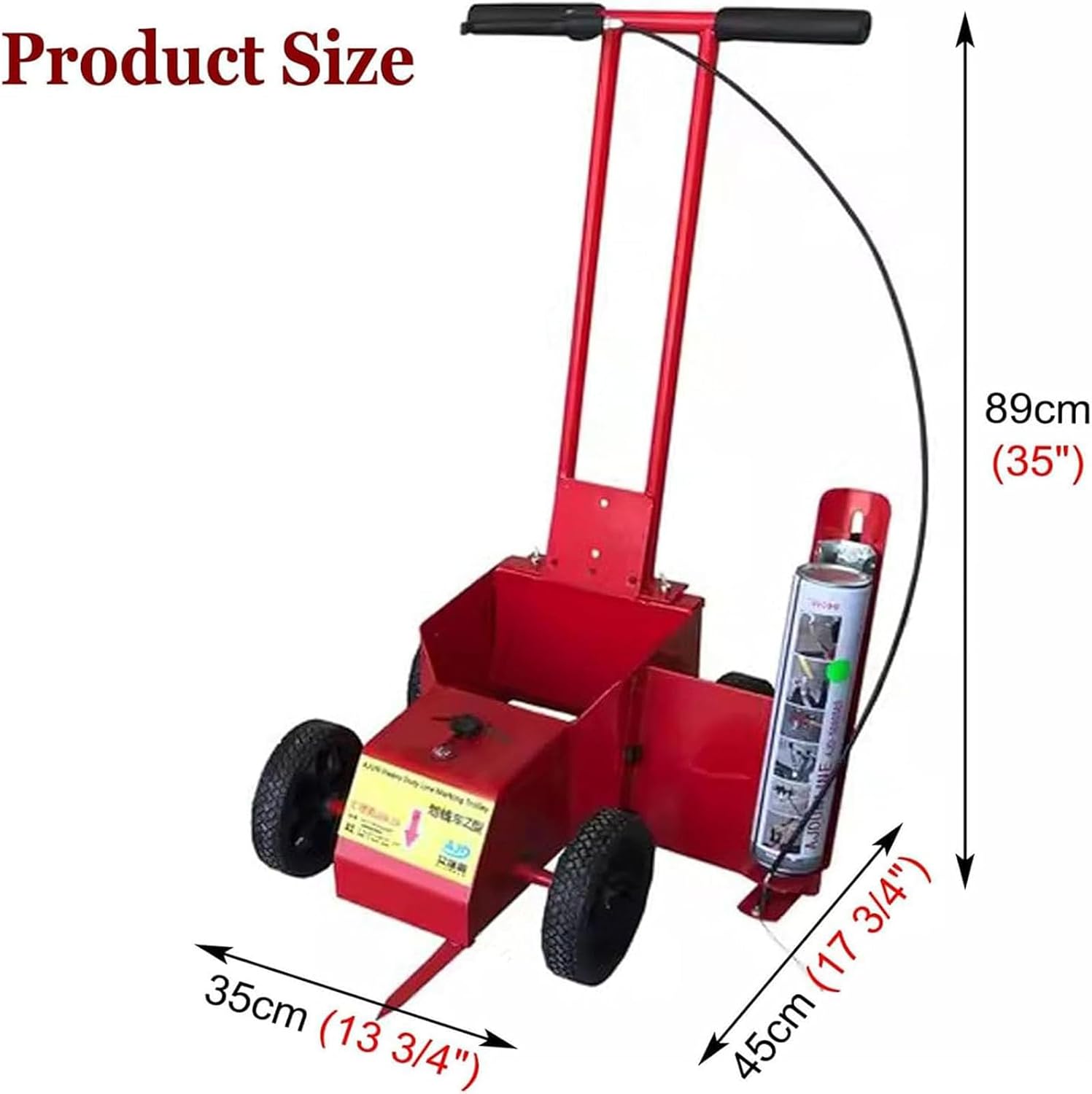 Heavy-Duty Durable Steerable Inverted Line Marking Machine: Concrete & Paint Striping Equipment for Sports Fields & Industrial Sites