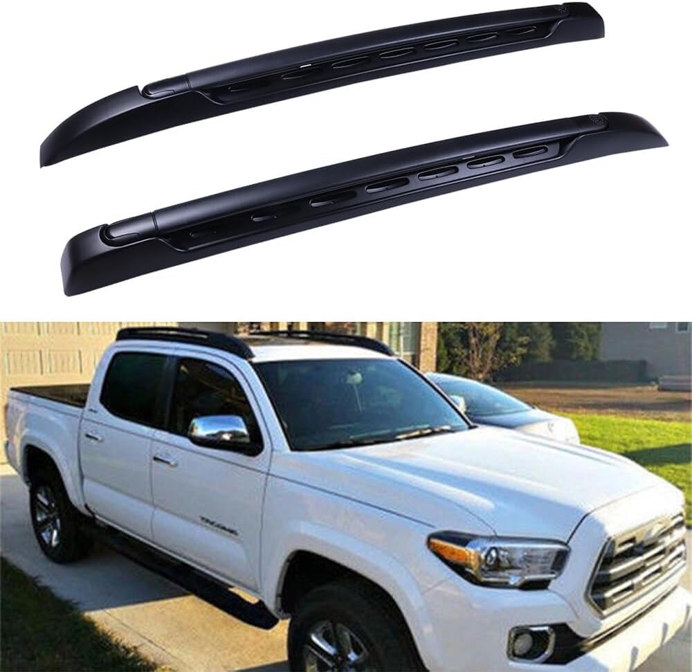 Aluminum Luggage Carrier,Black Roof Rack Cross Bars 150LBS Bearing Compatible with 2005-2023 for Toyota Tacoma