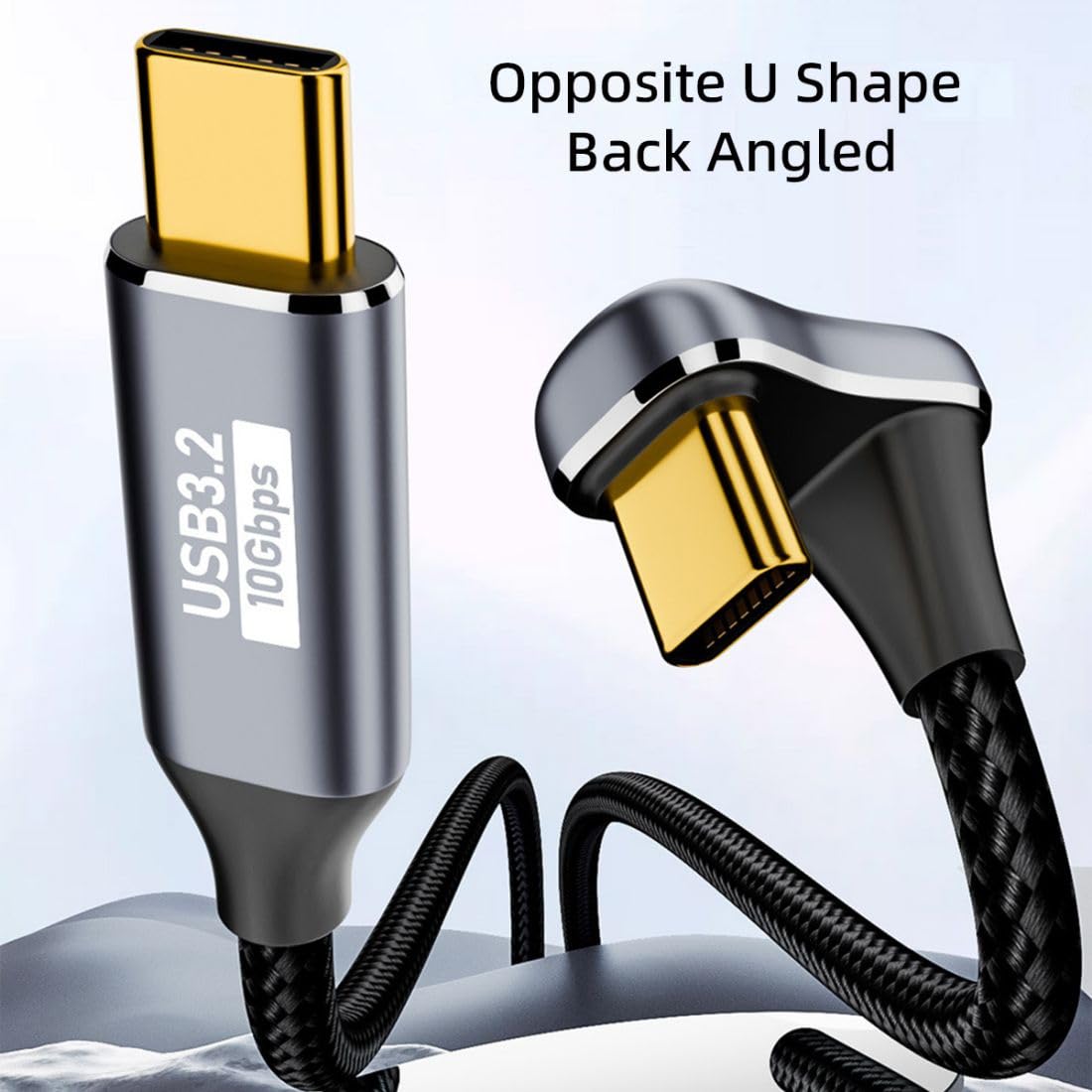 Chenyang USB-C Kabel: Ultra-schnell & Stark – 10Gbit/s Daten, 100W Laden, Abgewinkelt & Robust