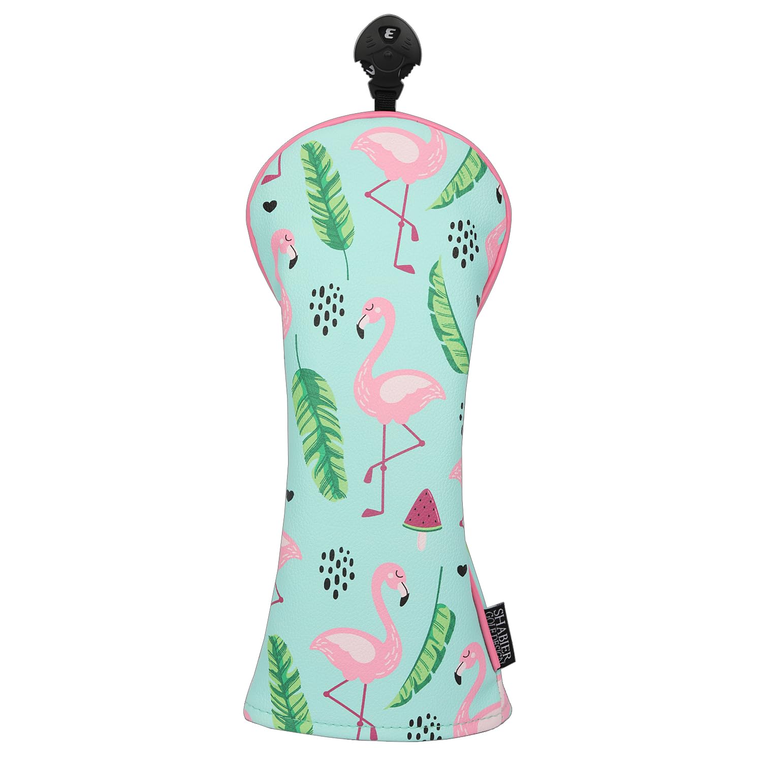 SHABIER Blue&Pink Golf Fairway Headcover with Flamingos Design for Golf Fairway Club