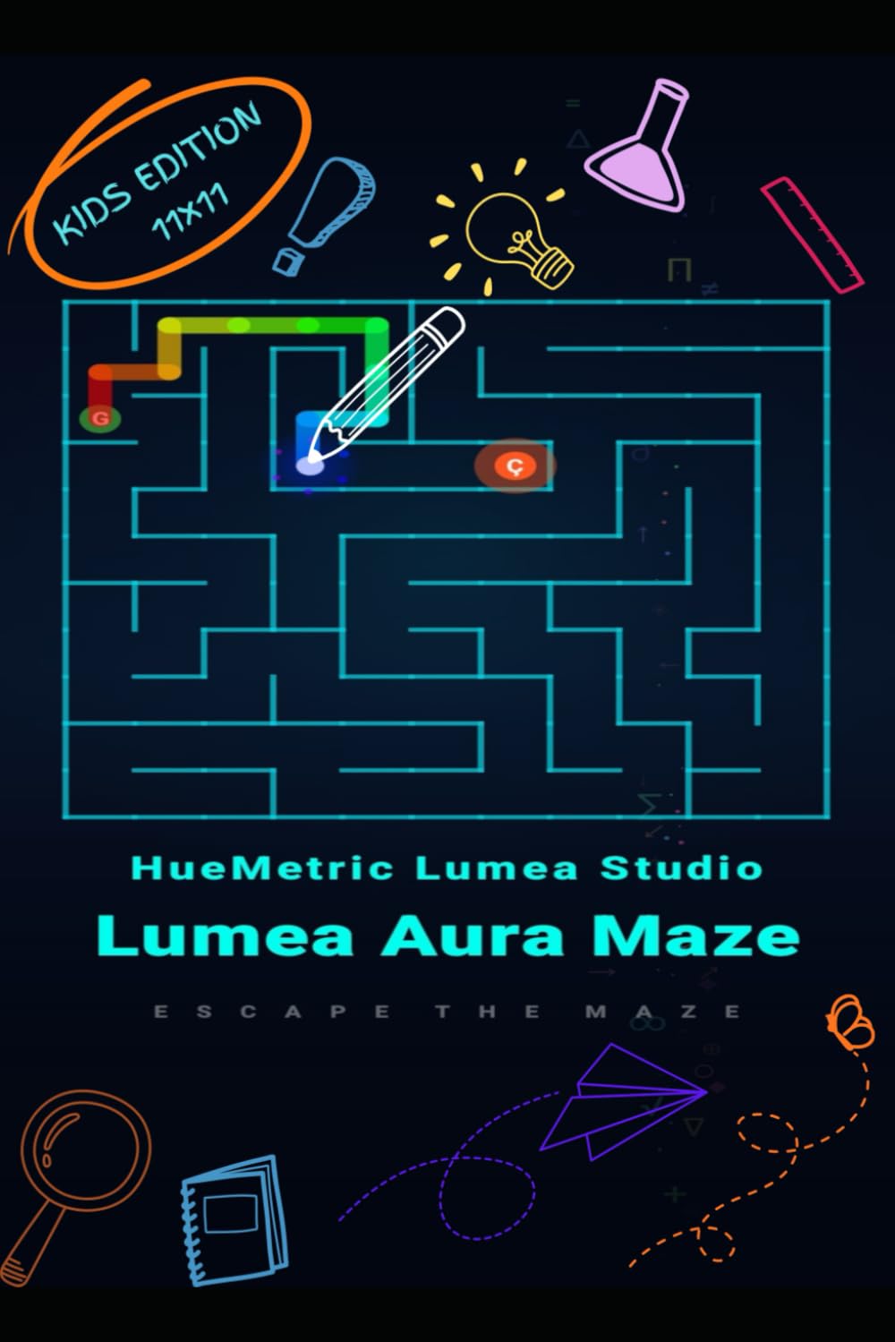 Lumea Aura Maze: 100 Beginner 11x11 Mazes for Kids: My First Maze Book: Easy and Fun Logic Puzzles for Young Explorers, Early Learning Brain Games, ... Aura Maze: The Ultimate IQ Challenge Series)