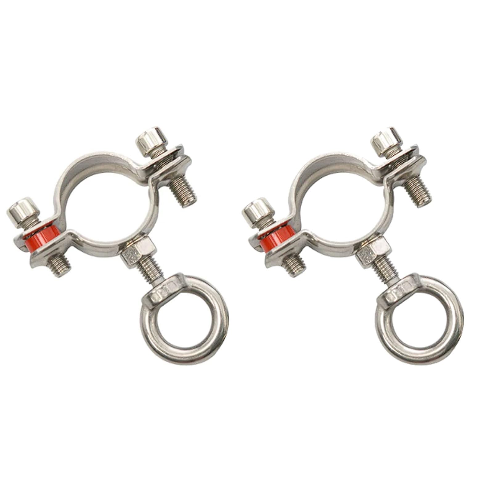 Esmen Uae Men's One Color 304 Stainless Steel Pipe Fixing Nail Clip With Welded Nut 2 Pack Pipe Clamp And Water Pipe Fitting For Pipes Tube Fittings(【Φ38-40】)