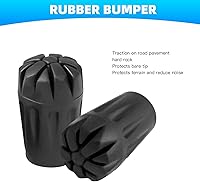 Vista 4 de Paquete de 6 bastones de senderismo con puntas de goma, protectores de puntas de repuesto para bastones de senderismo, se adapta a la mayoría