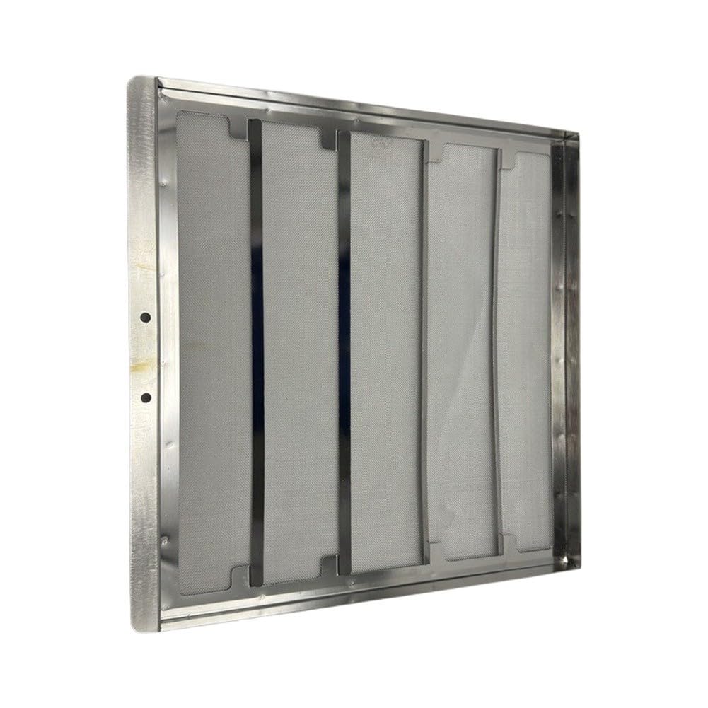 Cesta de freír de acero inoxidable 304, 43 x 36 x 4 cm, colador fino para separación de grasa, para freidoras comerciales, camping, autocaravana, cocina