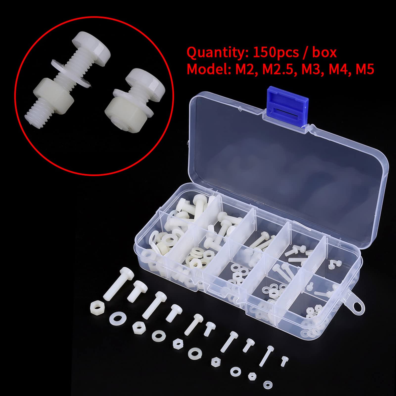 with Box 4 Sizes Fasteners Fasteners Screws Nuts Screw Set in Box for Drywall Drywall Hardware
