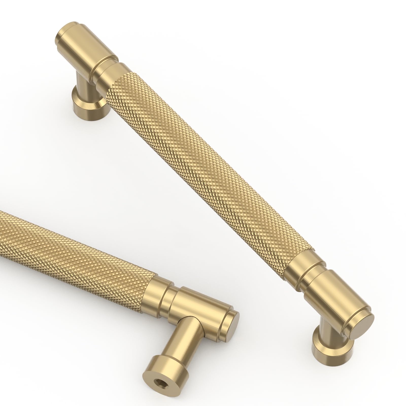 Asidrama 10 Pack 5 Inch(128mm) Brushed Satin Nickel Cabinet Pulls Knurled Kitchen Cabinet Handles, Cabinet Pulls Kitchen Cabinet Hardware for Cupboard Drawer Pulls — Amazon image 14