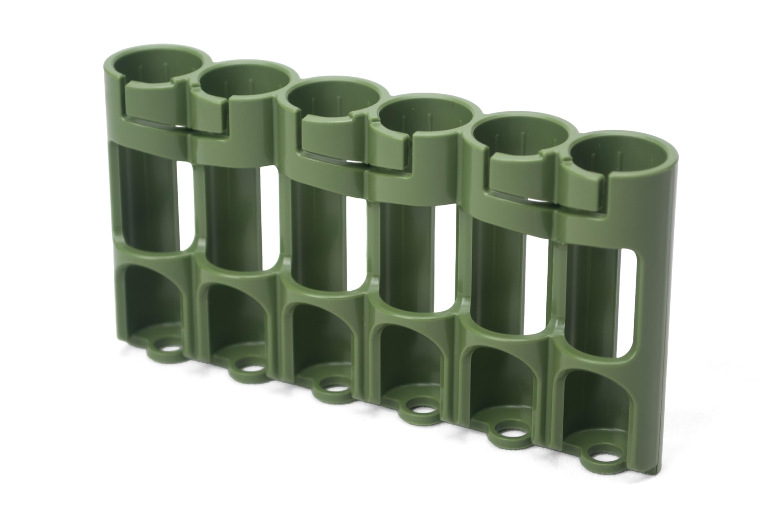 StoracellAA Battery Storage Caddy, Military Green, Holds 6 Batteries (Not Included)