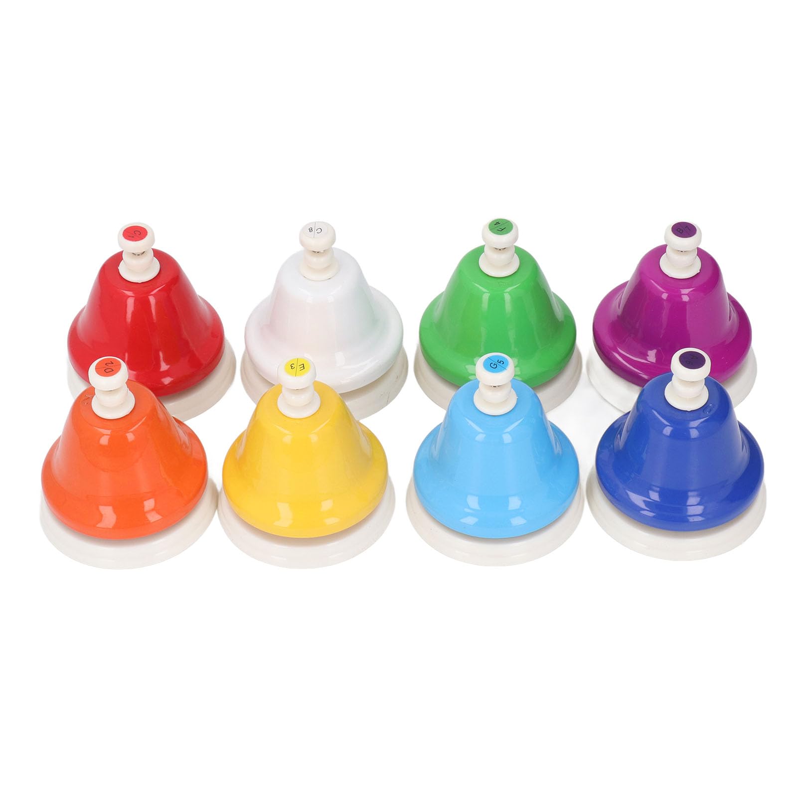 8 Pcs Kids Desk Bells 8 Notes Colorful Bells Set Rainbow Music Bells Metal Bells Percussion Music for Kids