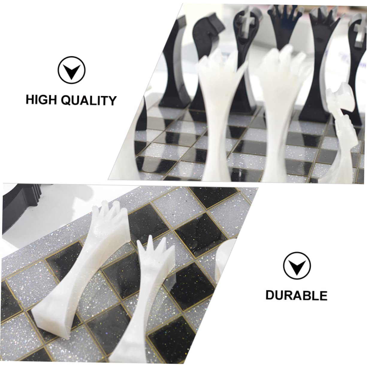 DOITOOL 2pezzi Stampi in Silicone Per Scacchi Stampi in Resina Epossidica Flessibili e Riutilizzabili Per Creare Pezzi Da Gioco o Decorativi