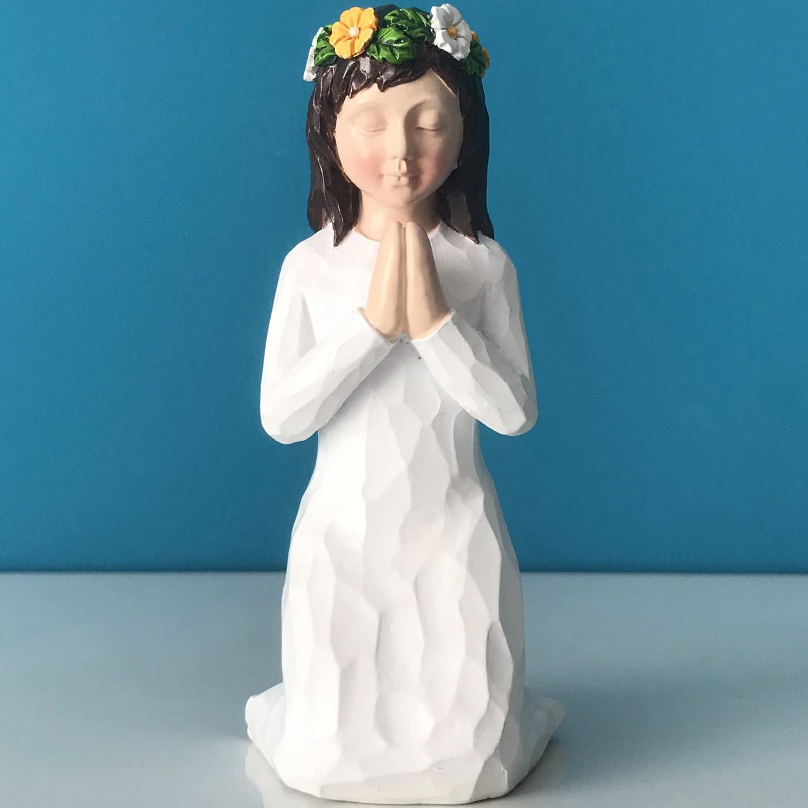 Amazon.co.jp: SUKIMOLY 祈りの少女 祈りの天使 固体樹脂の置物