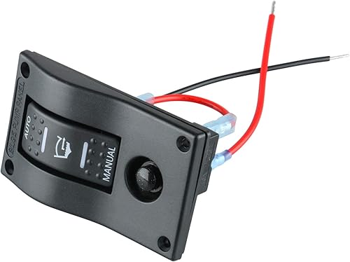 Miniatura 4 de Amarine Made Panel de interruptor de bomba de achique basculante LED de lujo y disyuntor  Interruptores de control con luz LED para autocaravana,