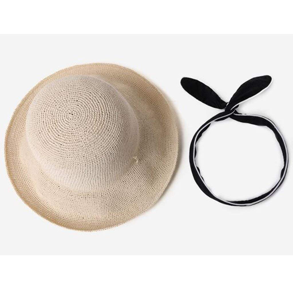 MU Viaje al Aire Libre Sombreros para el Sol Sombrero de Paja Entre Padres e Hijos Sombrero de Playa de Verano Gorra pequeña y Fresca de protección Solar