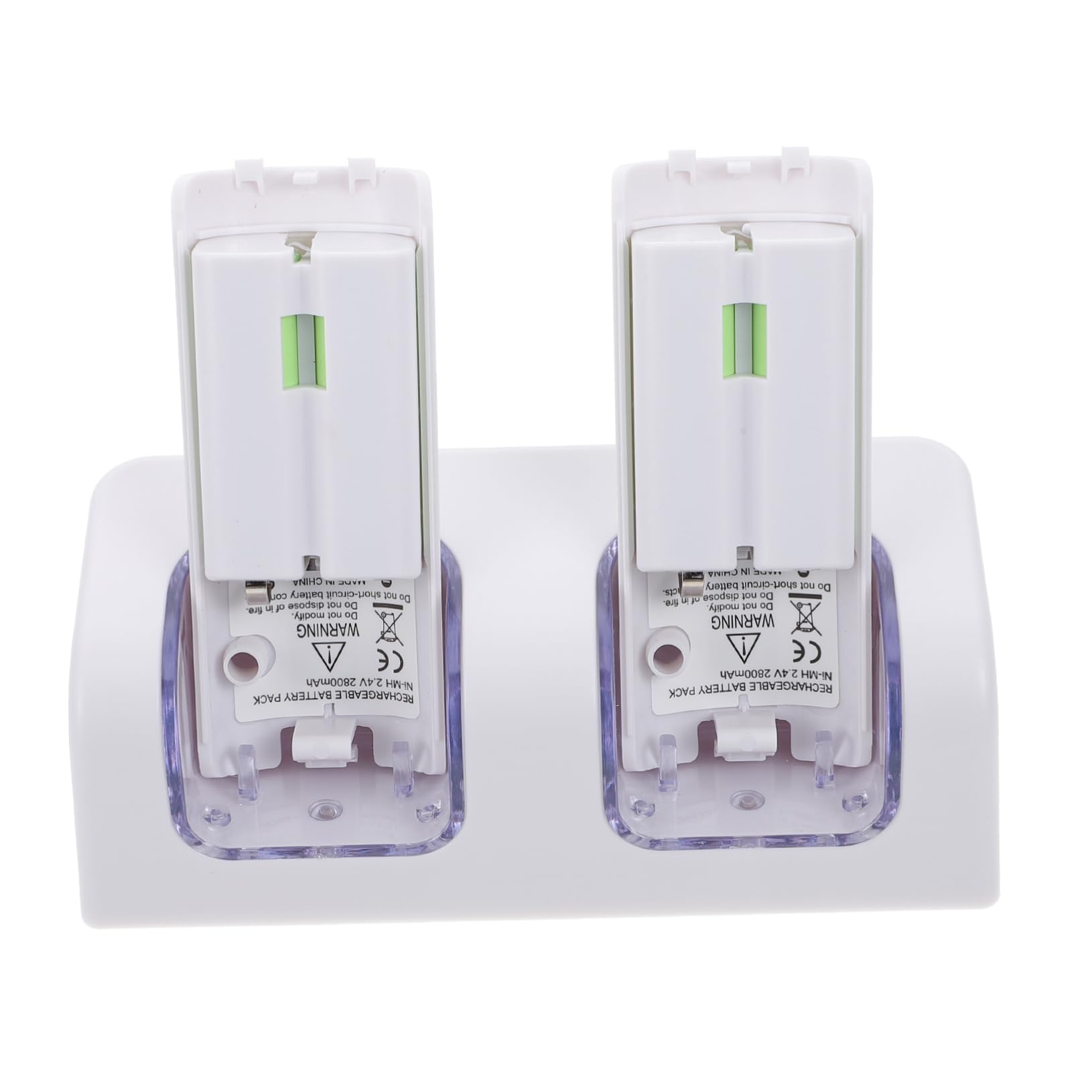 KALLORY 1 Set Rechargeable Battery Adapter for Game Remote Controller Compact White Charger Station Lightweight Durable Material No Additional Charger Needed for