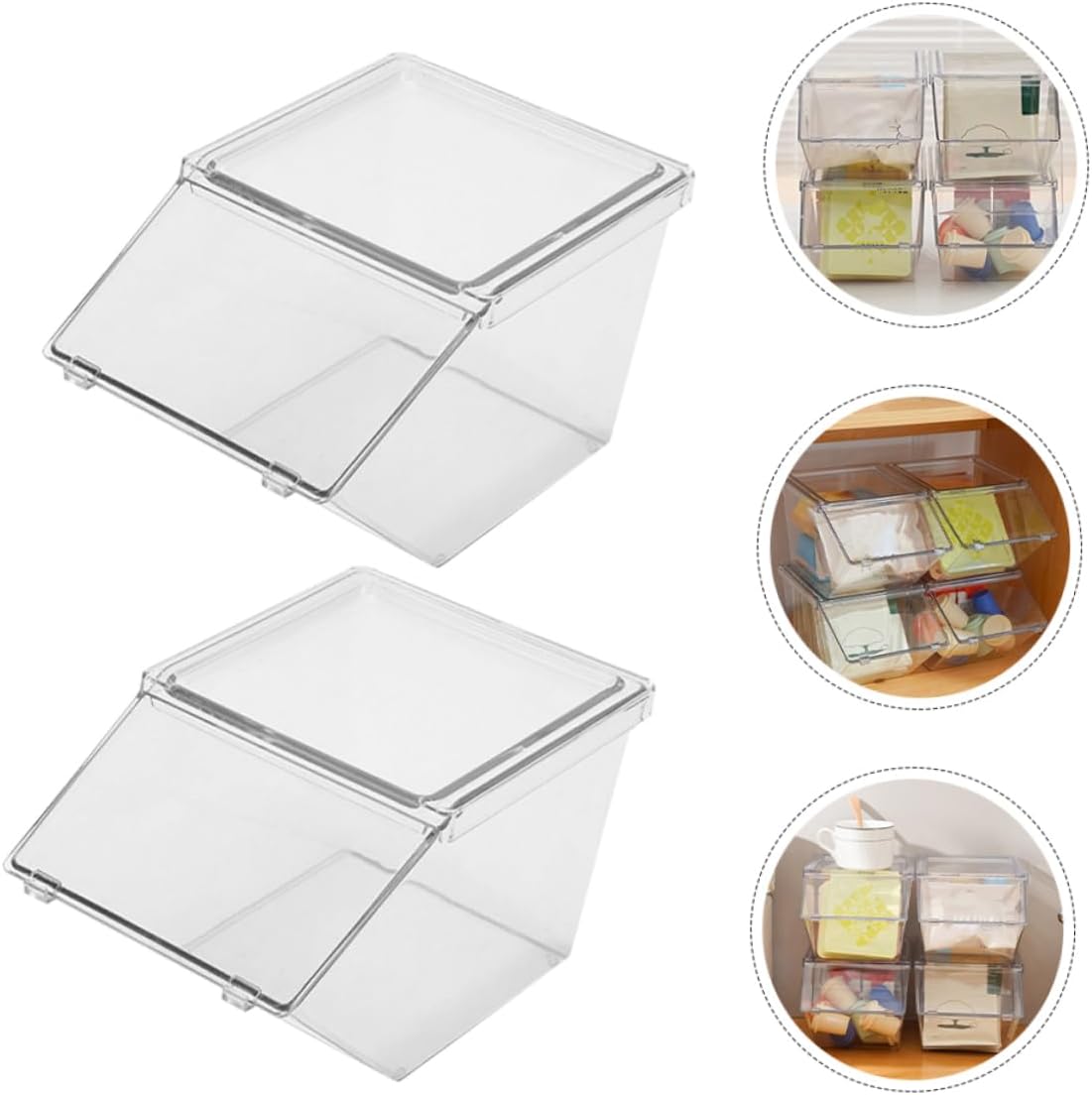 Zerodeko 4Pcs Acrylic Tea Bag Organizer Multi Function Storage Case for Sugar Packets Seasoning and Tea Bags Stylish Desktop Container for Coffee Bar and Kitchen