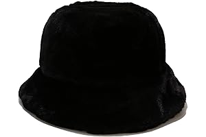 Winter Faux Fur Fuzzy Bucket Hat for Women Men