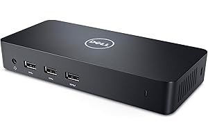 Dell USB 3.0 Ultra HD/4K Triple Display Docking Station (D3100), Black -...