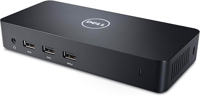 Dell USB 3.0 Ultra HD/4K Triple Display Docking Station, Black (D3100)