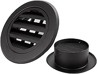 Vista 9 de Hon&Guan Soffit Vents - Ventilación de escape de aluminio Soffit de 4 pulgadas con malla de pantalla integrada para baño, cocina, dormitorio