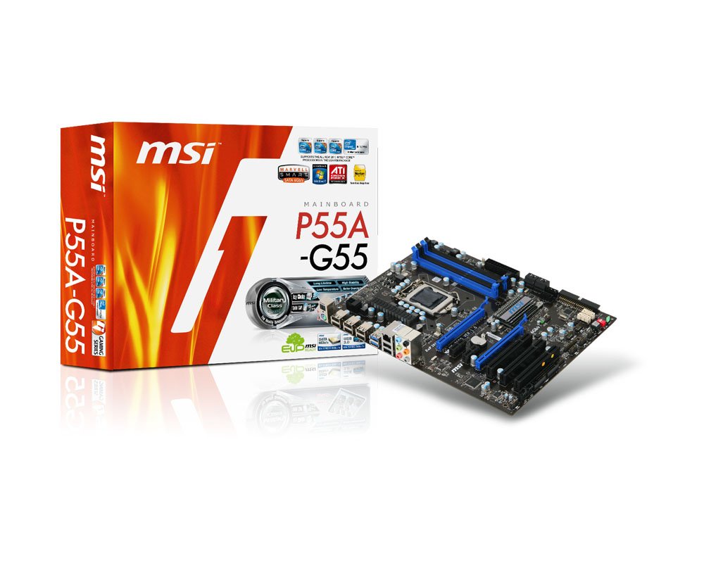Intel マザーボード P55チップセット(USB3.0/SATA6有) P55A-G55 【公式