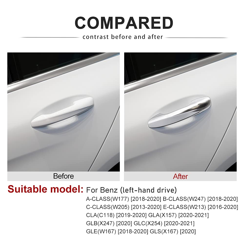 Tumukiw 4PCS Car Door Handle Cover Trims Compatible