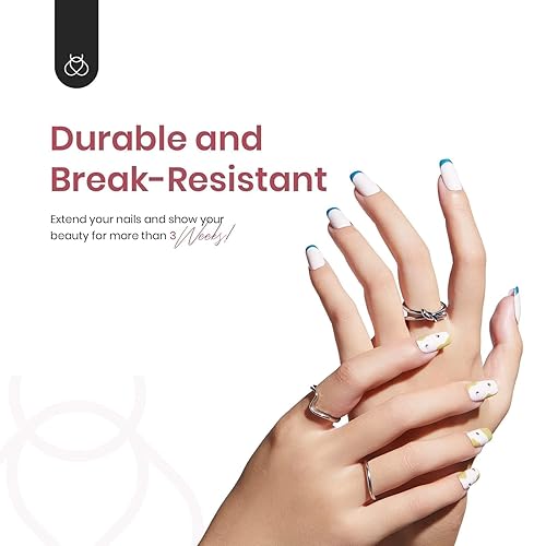 Miniatura 21 de Beetles - Kit de gel para extensión de uñas fácil de usar, 500 uñas de gel de almendra extracortas transparentes y preformadas, pegamento multiusos