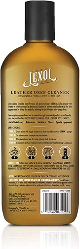 Miniatura 2 de Lexol Limpiador de cuero para interiores de automóviles, sofás y muebles, zapatos y botas, bolsos y bolsos, guantes de béisbol y sillas de caballo,