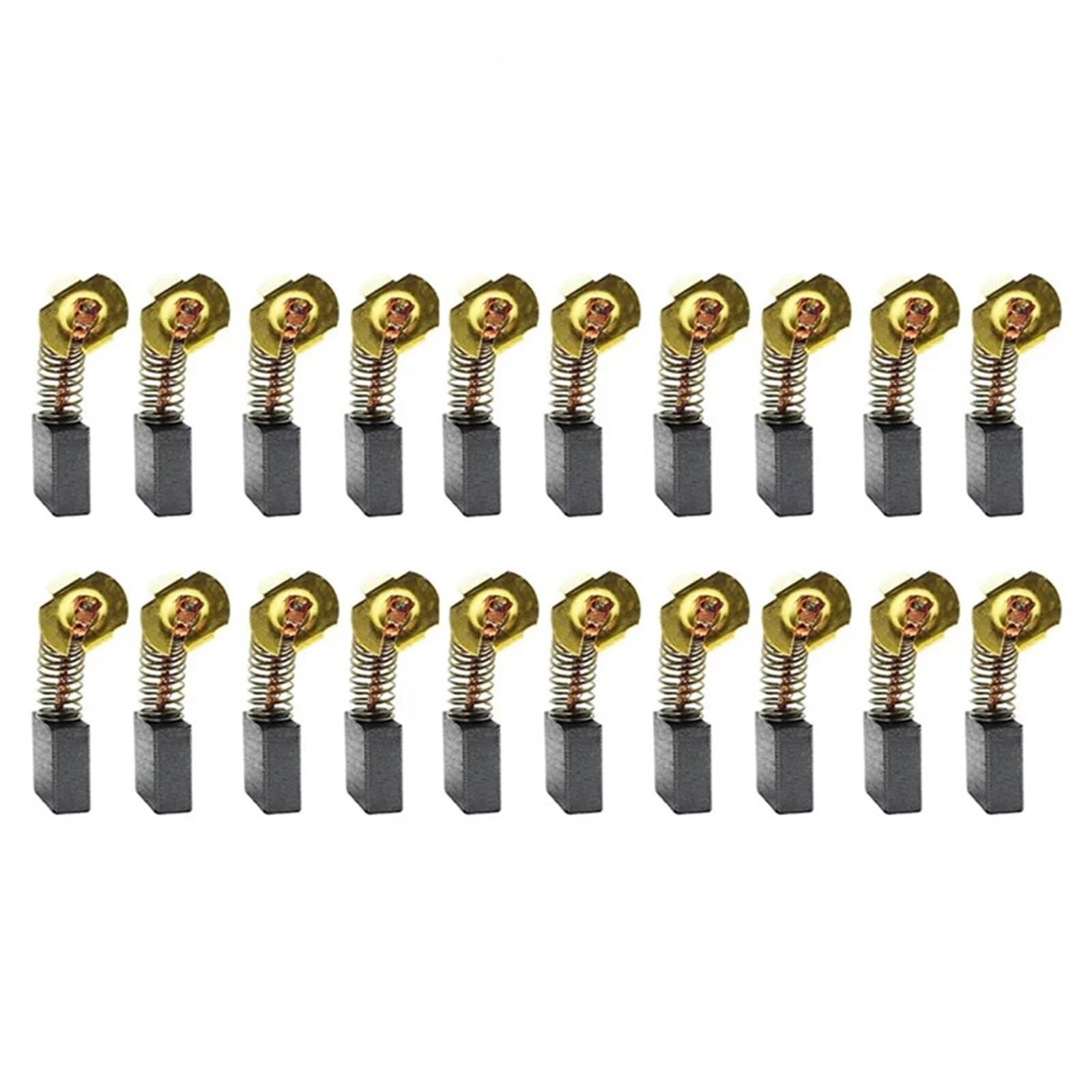 20 paia di spazzole di carbone accessori per utensili elettrici per smerigliatrici angolari smerigliatrici a nastro cesoie di latta martelli rotativi spazzola