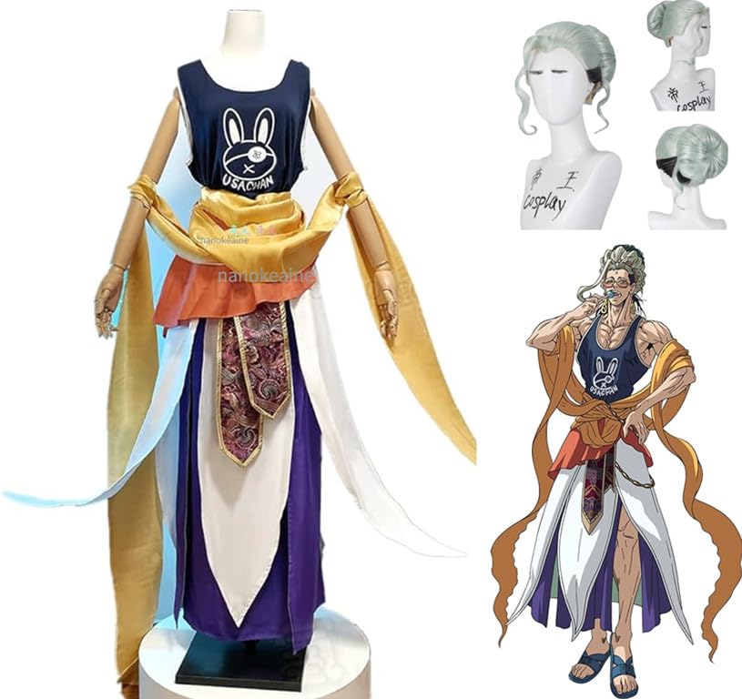 Amazon.co.jp: 終末のワルキューレ 釈迦コスプレ衣装+ウィッグ+ 靴