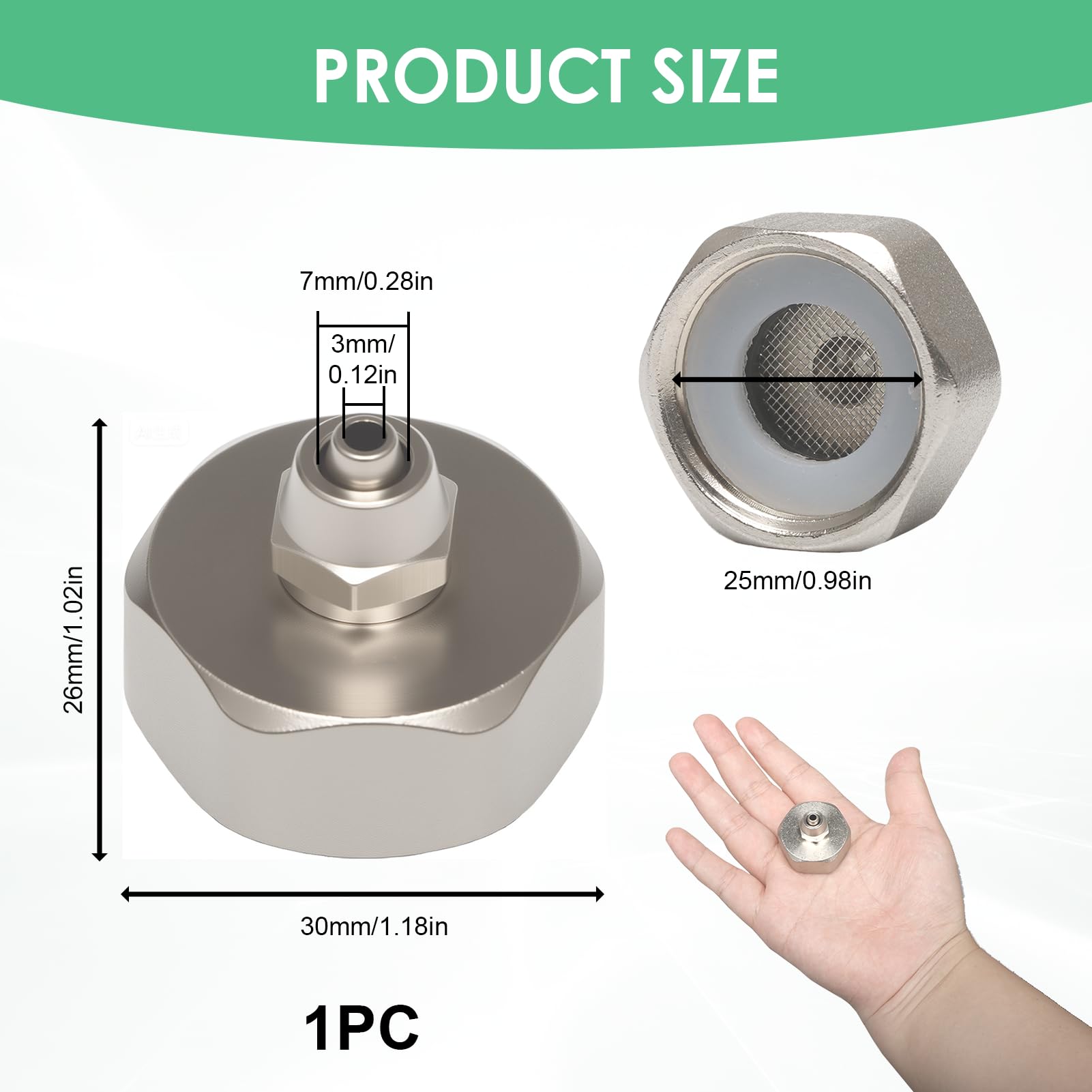 Adaptador de Conexión de Latón 3/4 Hembra a 1/4 Pulgadas, Conector Universal para Filtro de Agua, Compatible con Refrigeradores, Sistemas de Ósmosis Inversa y Acuarios, Instalación Segura Sin Fugas — view 2