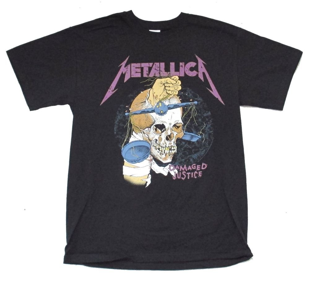 Metallica Damaged Justice Pushead Mens Black T Shirt (S)