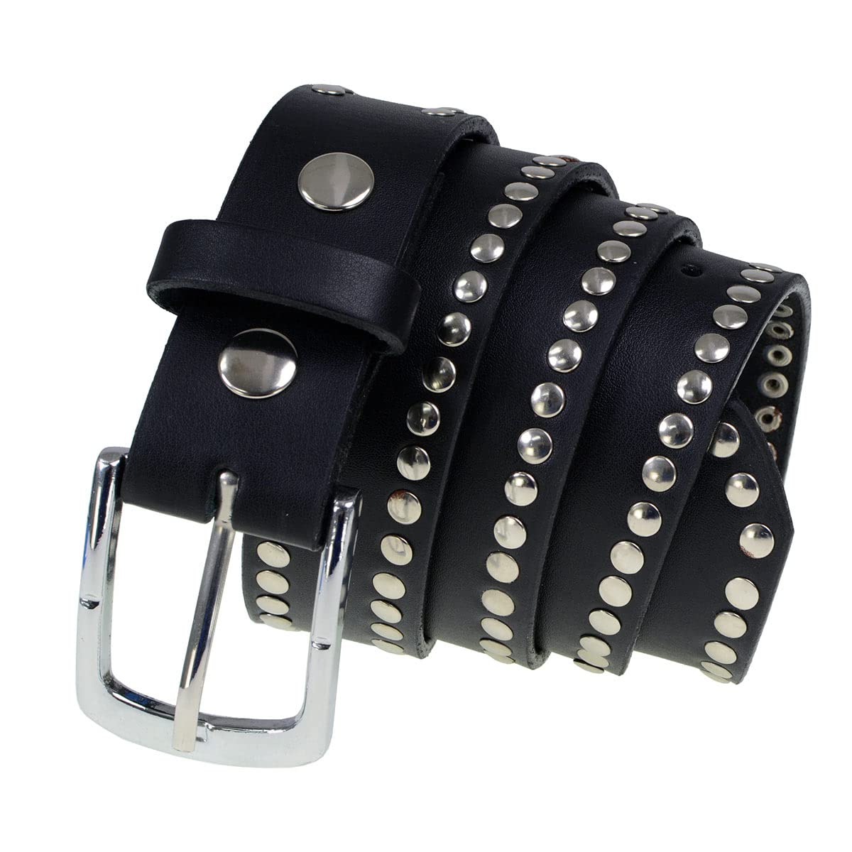 Milwaukee Leather Men's Interchangeable Buckle Leather Belts