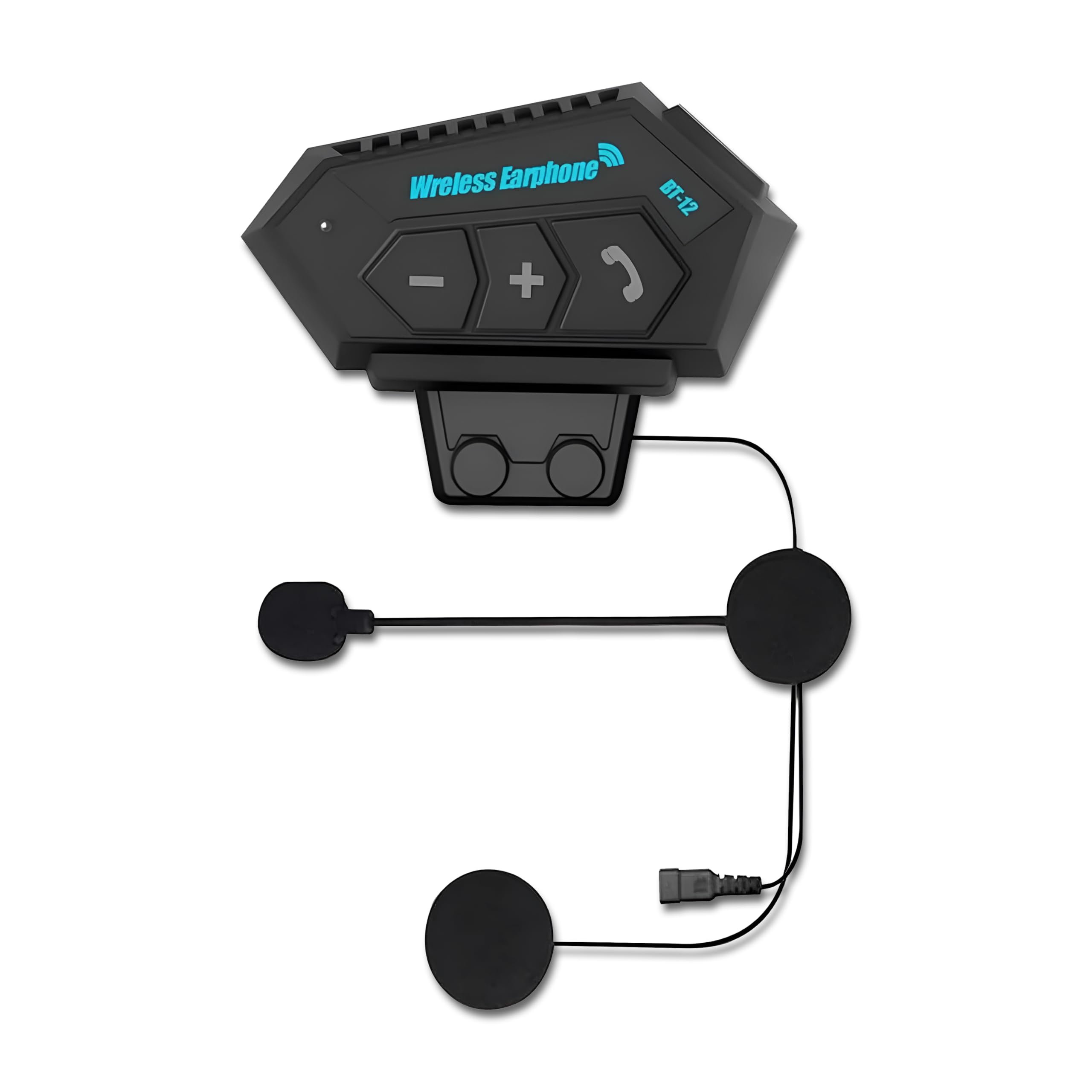 OBEROI'S TRADERS 6 MONTHS WARRANTY Motorcycle Helmet Bluetooth Intercom | Hands-Free Headset | Dual Microphone | Calling and Music with Mic | Android & iOS Support Compatible with All Helmets