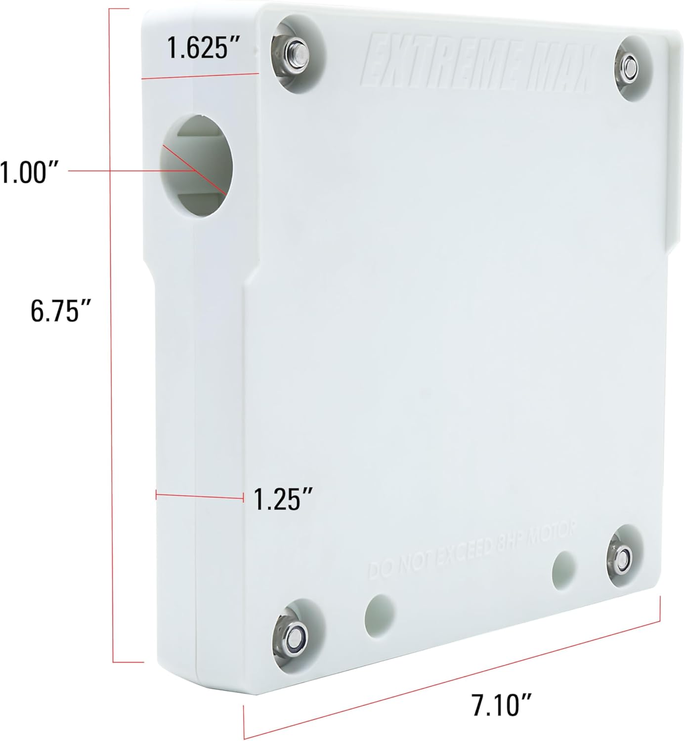 Extreme Max 3005.5126 Outboard Motor Storage Bracket for 1" Rails - Fits 2-Stroke Engines Up to 8 HP