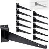 Slatwall Shelf Brackets Metal - 12” Slat Wall Shelf Brackets with Lip Slatwall Accessories 12pcs 12