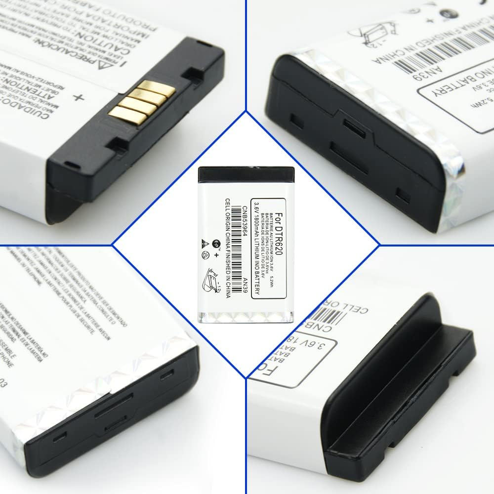 3.6V 1800mAh 10-Pack CNB53964 Li-ion Battery for Motorola DTR620 DTR650 DTR410 DTR520 Two-Way Radio - Replacement with Belt Clip