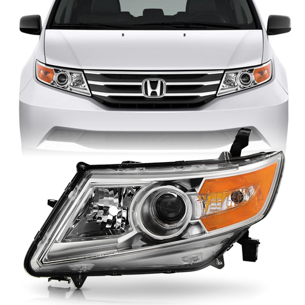 KEEKPO - For 2011-2013 Honda Odyssey EX|EX-L|LX Halogen Type Projector Headlight Headlamp Replacement Left Driver Side