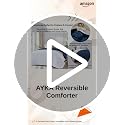 Image of AYKA Reversible Comforter 220 GSM Microfiber Reversible AC Comforter /Blanket for Winter /Quilt /Duvets for Queen Size Single Bed Comforter (60 * 90, Navyblue & White)| TC - 220