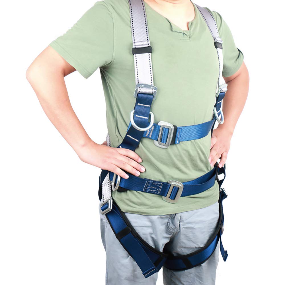 SwaYve Cinturón Seguro para Trabajos Aéreos, Cinturón de Seguridad de Cuerpo Completo, Arnés de Seguridad, Protección Contra Caídas Arnés de Seguridad Acolchado de Cuerpo Completo para Trabajar en Esc