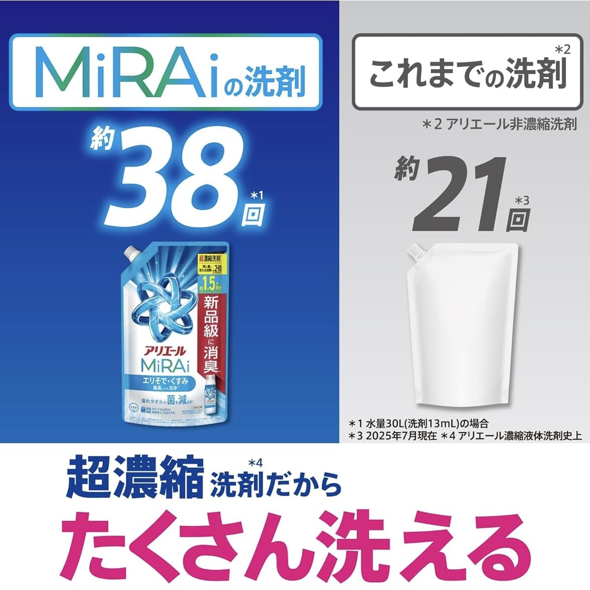 Amazon | アリエール 洗濯洗剤 MiRAi 超濃縮コンパクト洗剤* ウルトラ
