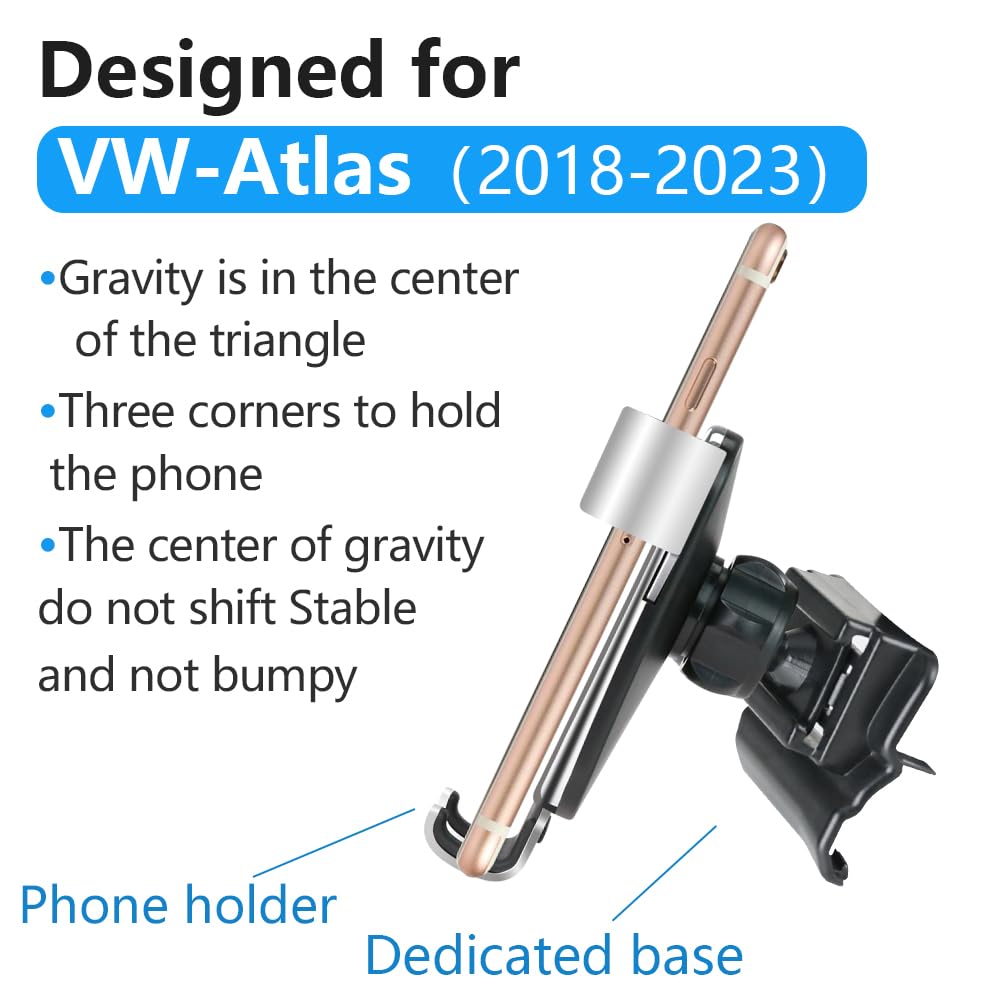 Amazon.com: LUNQIN Car Phone Holder for Volkswagen Atlas 2018-2023