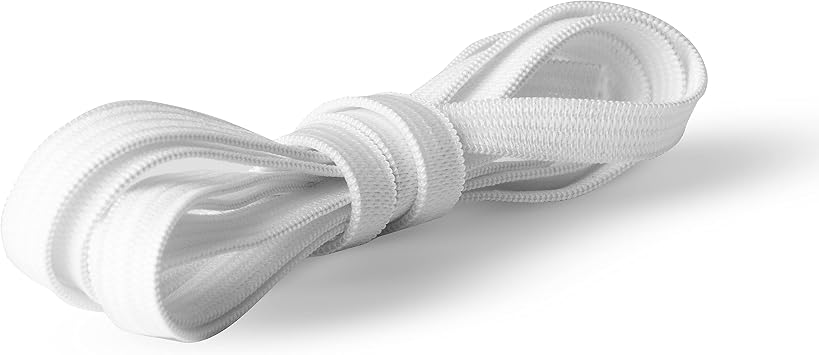 Realm Flat Elastic Band Black & White Sewing Crafts DIY Stretch 1/4 inch, 3/8 inch, 1/2 inch, 1 inch White, 1/2 Inch - 10m