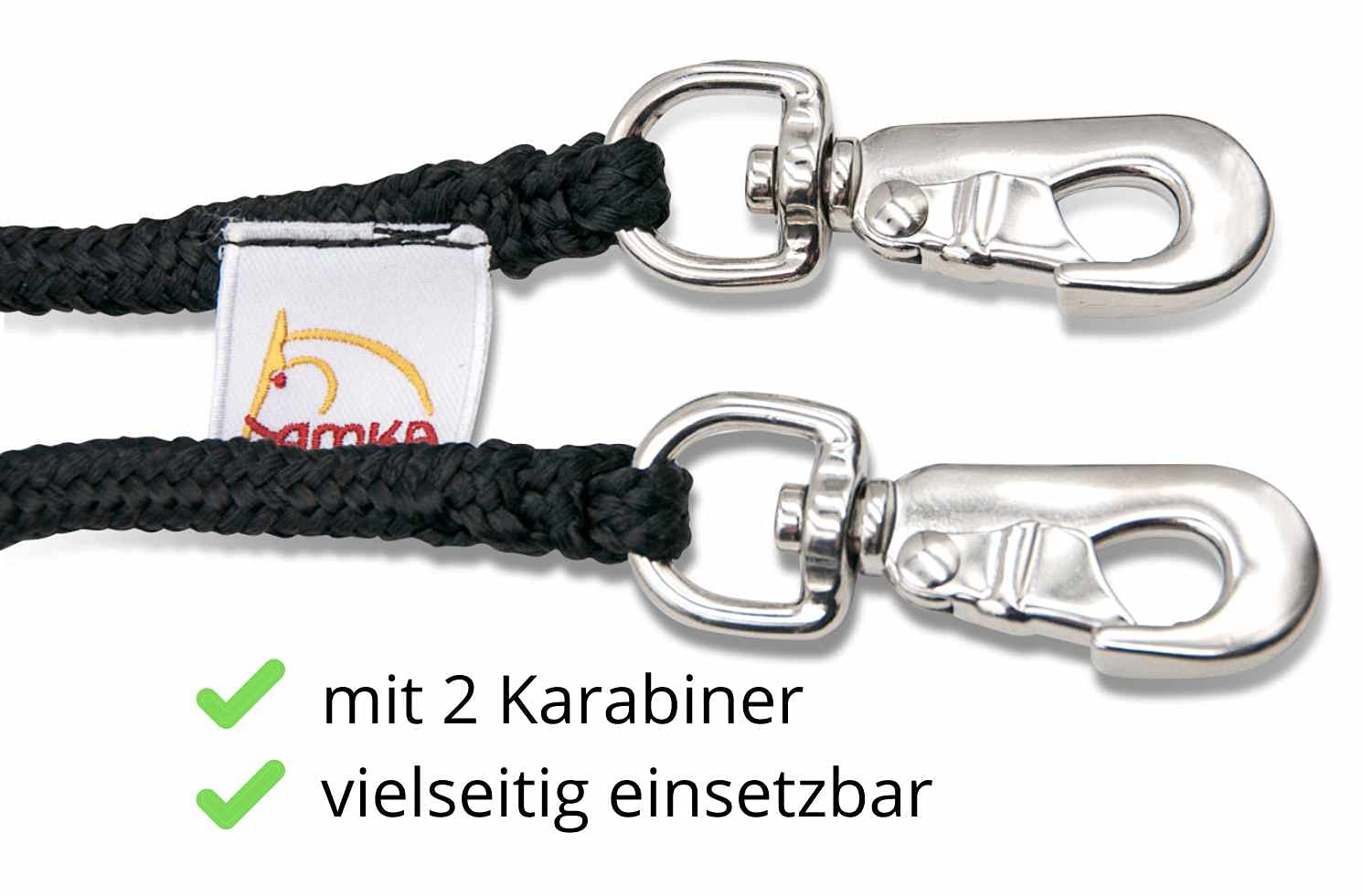 AMKA Doppellonge 16 Meter mit 2 Karabiner + Propylen Longierleine Longe
