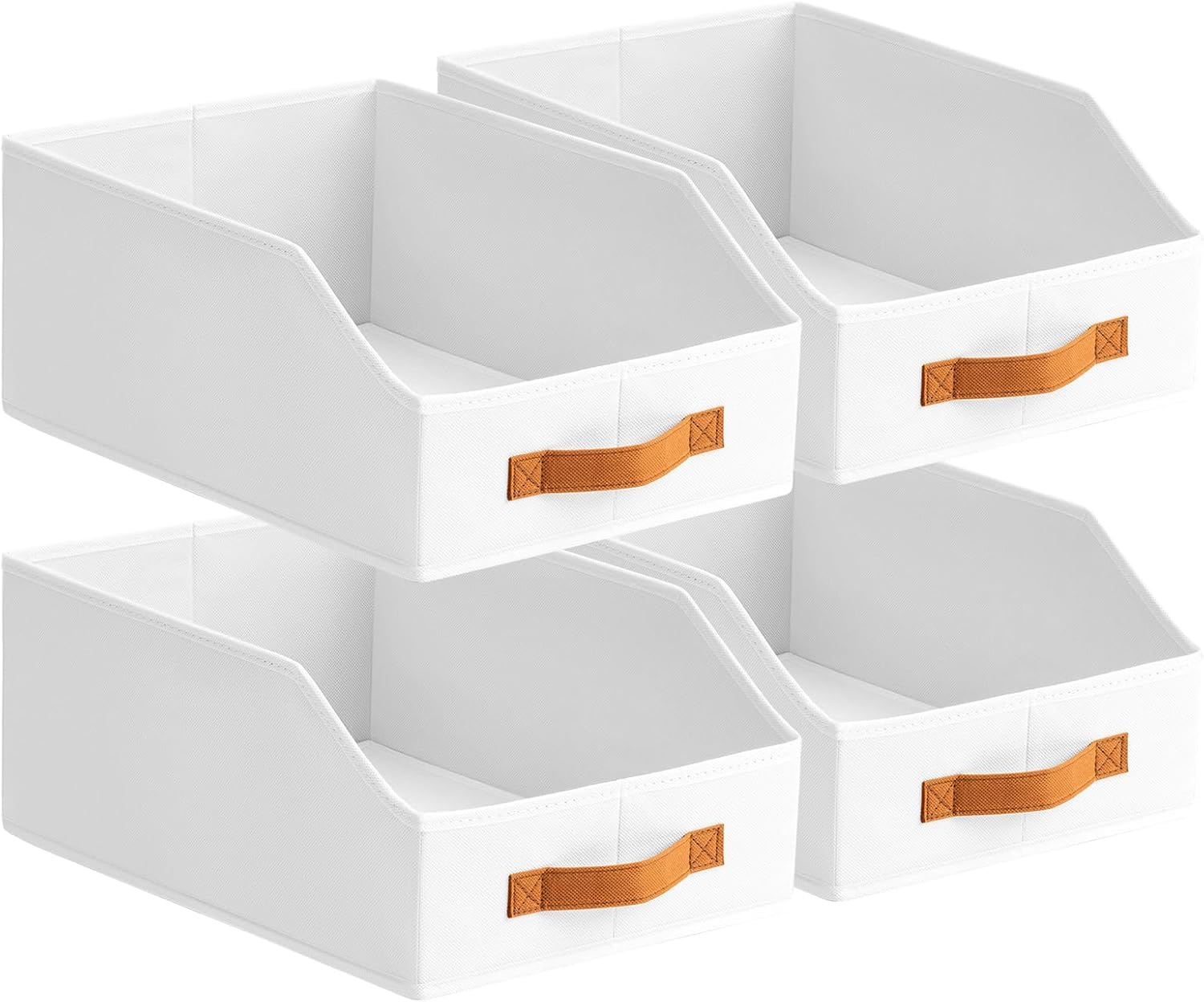 Homsorout Wardrobe Drawer Organiser - Cloth Storage Box 4pack_13.8in White