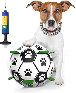 Dog Toys Soccer Ball, Interactive Dog Toys for Tug of War, Puppy Birthday Gifts, Dog Tug Toy, Dog Water Toy, Durable Dog Balls for Dog