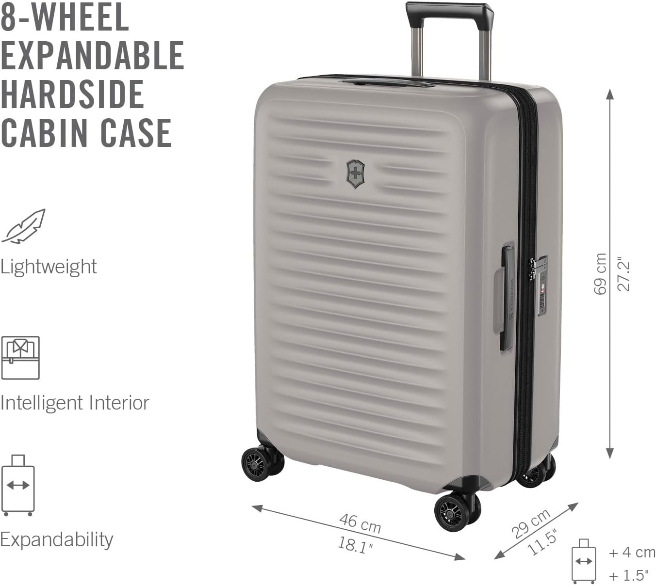 Victorinox Airox Advanced Medium Hardside Case - Stone White