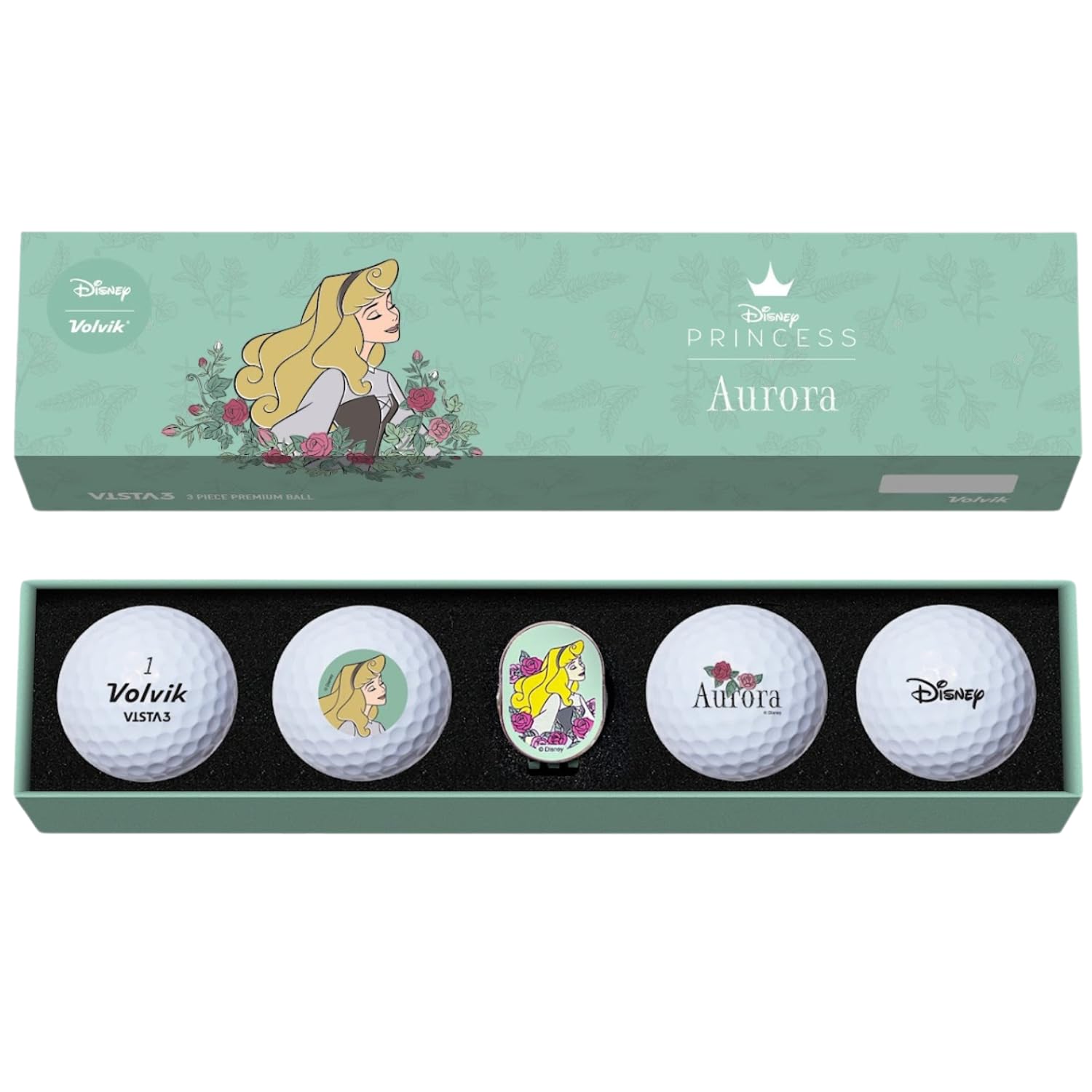 Volvik Vista3 Disney Princess Golf Balls (4 Pack)