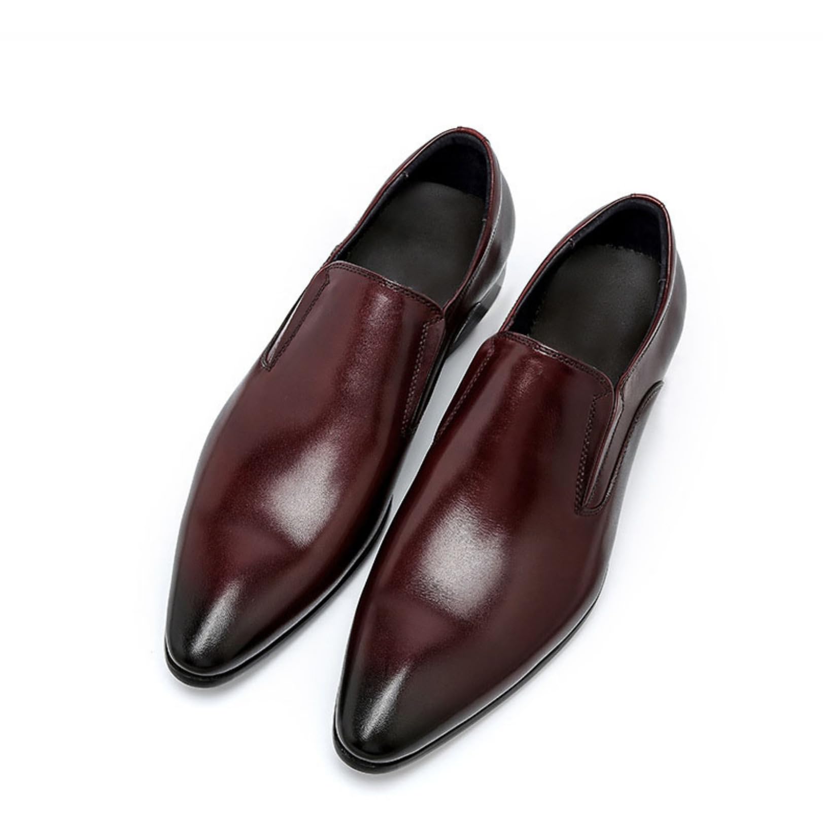 Genérico Mocasines Hombre Slip-On con Borlas Elegantes Traje Boda | Mocasines slip-on con borlas, silueta elegante y tacón de 3 cm para traje, oficina, boda y eventos formales
