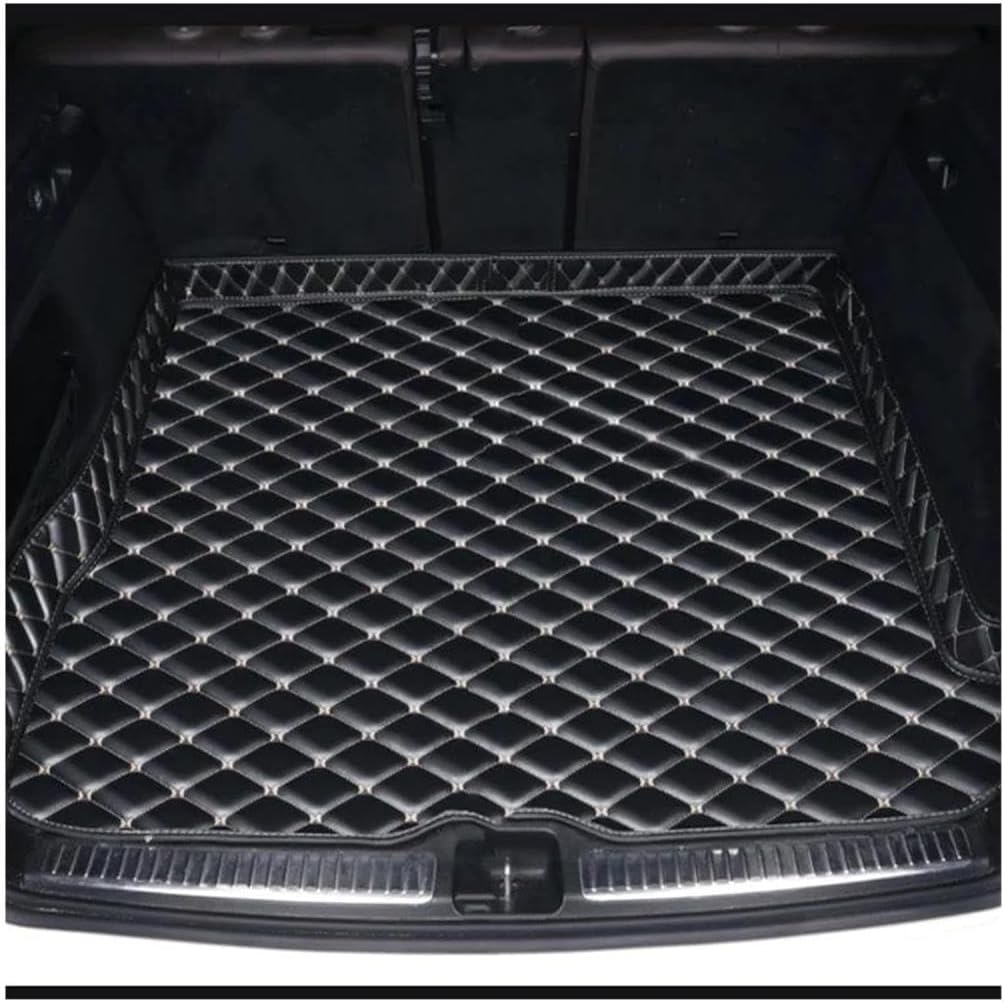 Fully Surrounded Trunk Mat for Panamera 970 2010 2011 2012-2016 Car Trunk Mat Anti Dirty Durable Leather Carpet Protective Pad Boot Liner Protector(Black andBlackB)