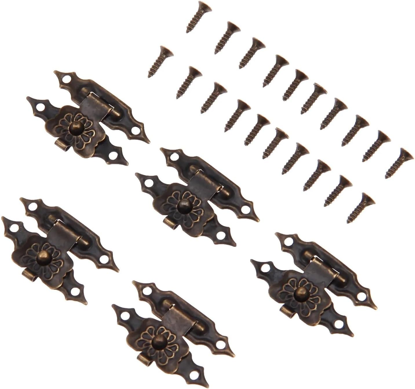 Brass Case Hasp Latch Buckle Clasp Lock 30 * 18mm 40Pcs